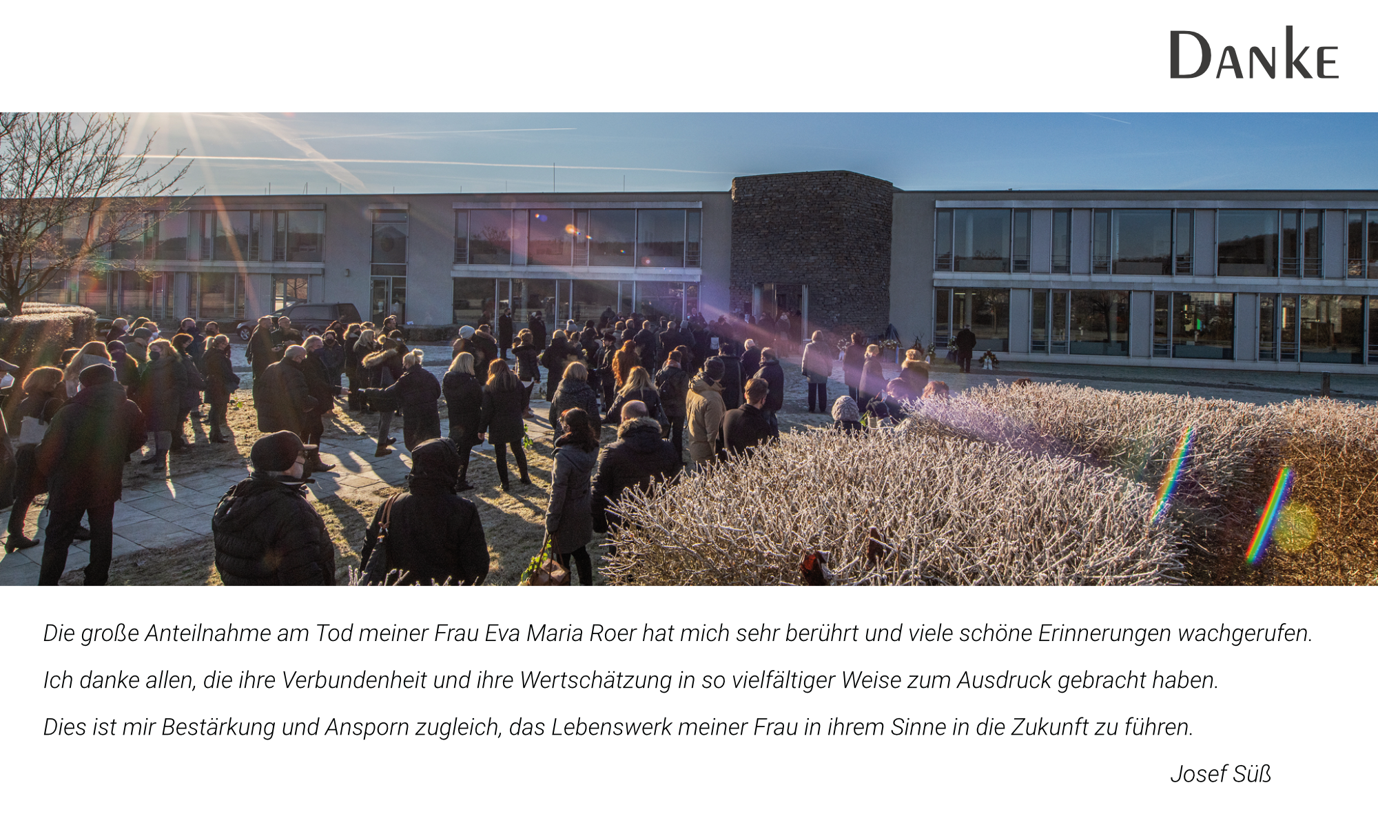 Trauer Eva Maria Roer