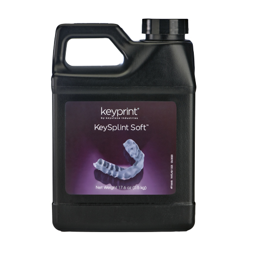 Keystone KeyPrint KeySplint Soft Resin, bluish transparent