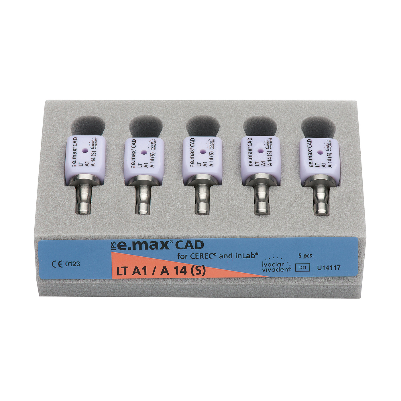 Ivoclar IPS e.max CAD LT CAD/CAM Blocks, A 14 (S), A1