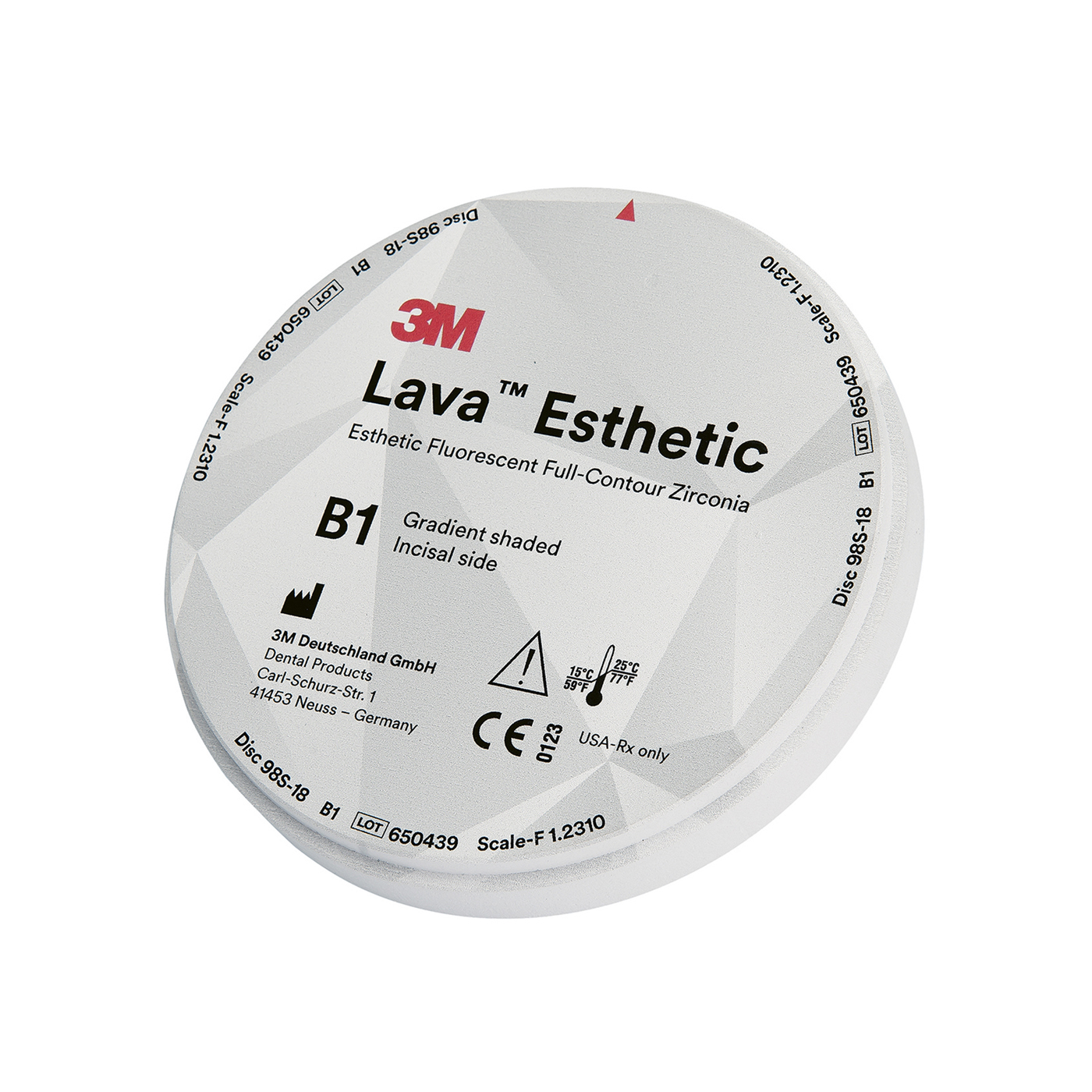 3M Lava Esthetic CAD/CAM Blank, ø 98.5 x 18 mm, B1