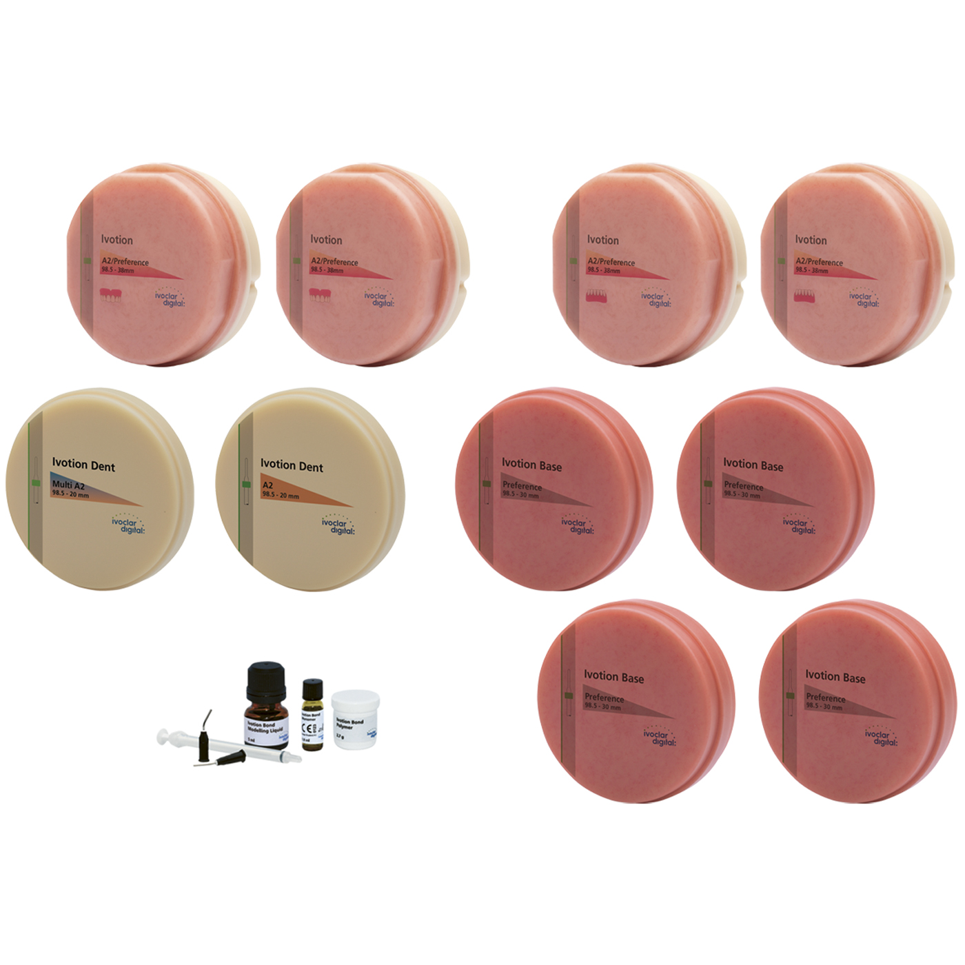 Ivoclar Ivotion Denture system, Material Kit, A2/preference