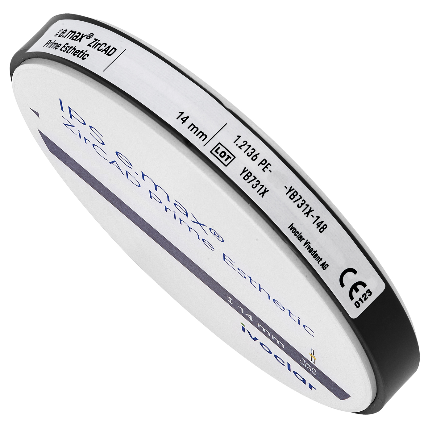 Ivoclar IPS e.max ZirCAD Prime Esthetic CAD/CAM blank, 14 mm, BL1