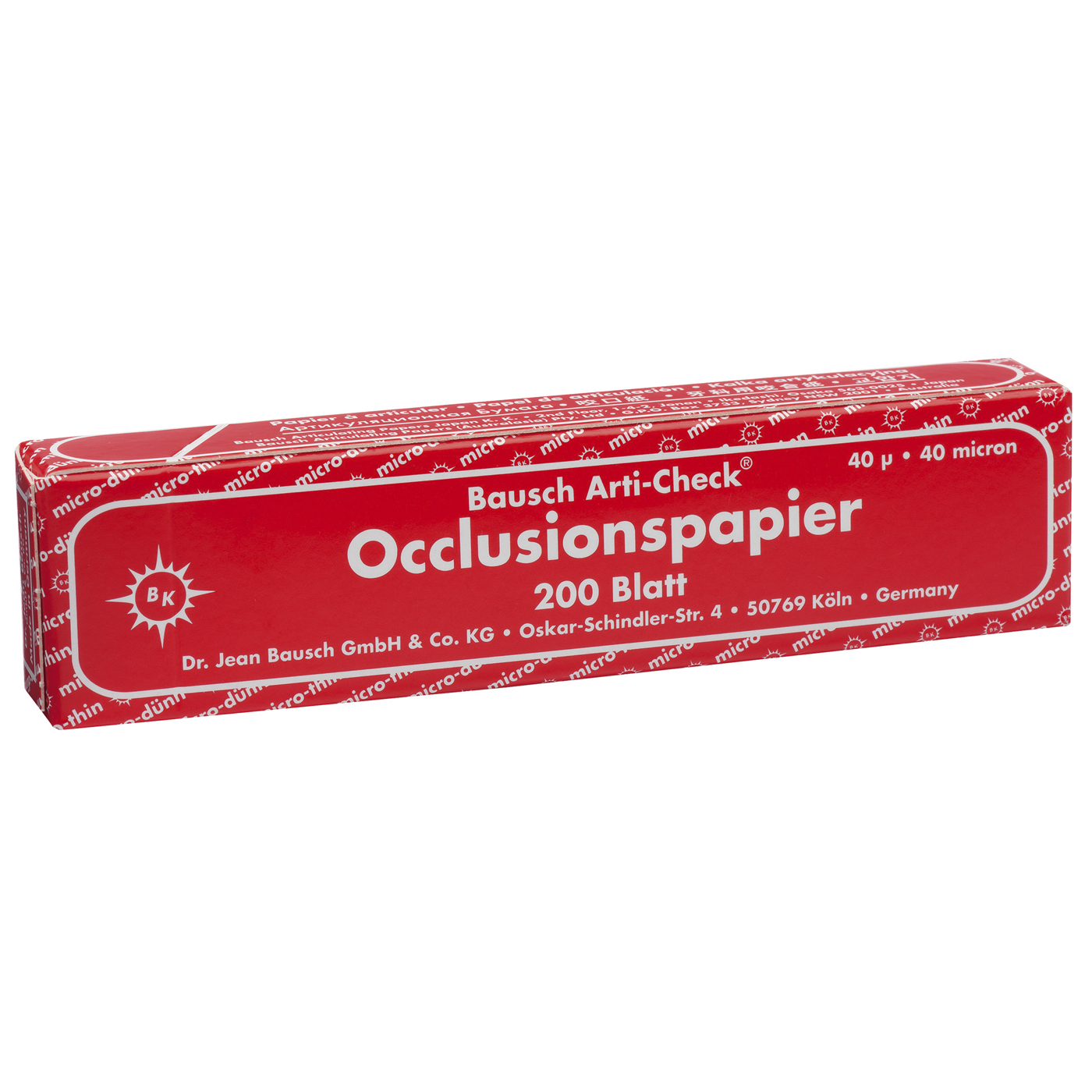 Bausch ArtiCheck Occlusion Paper, Strips, Red